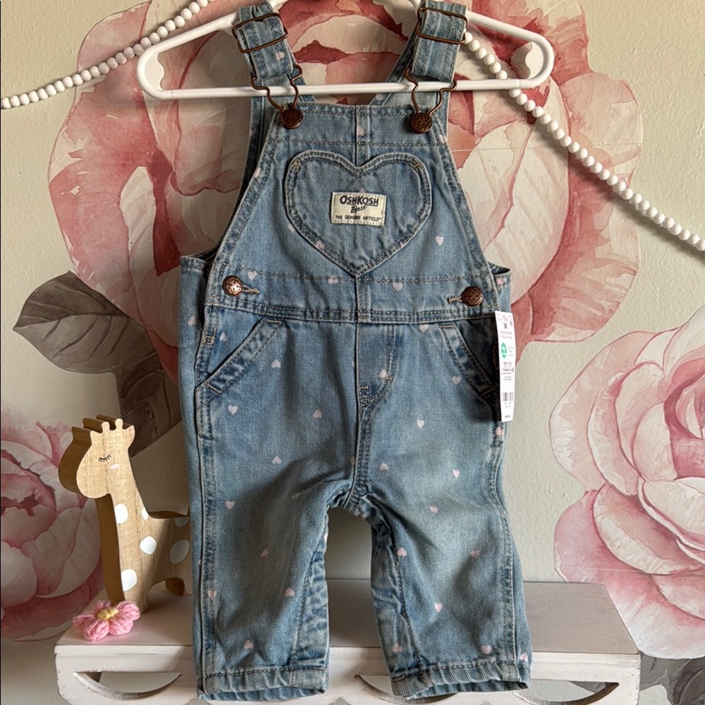 OshKosh B'gosh Denim Overalls with Heart Detail